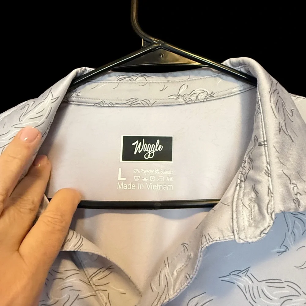 Waggle Light Gray Printed Polo Shirt - Picture 2 of 2